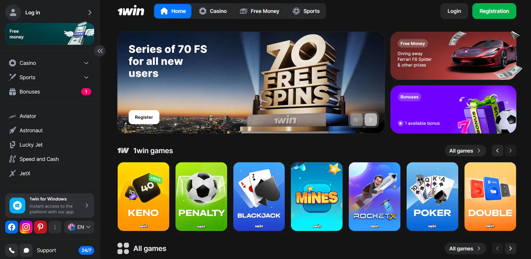 Explore 1win Bangladesh online casino with top-rated games