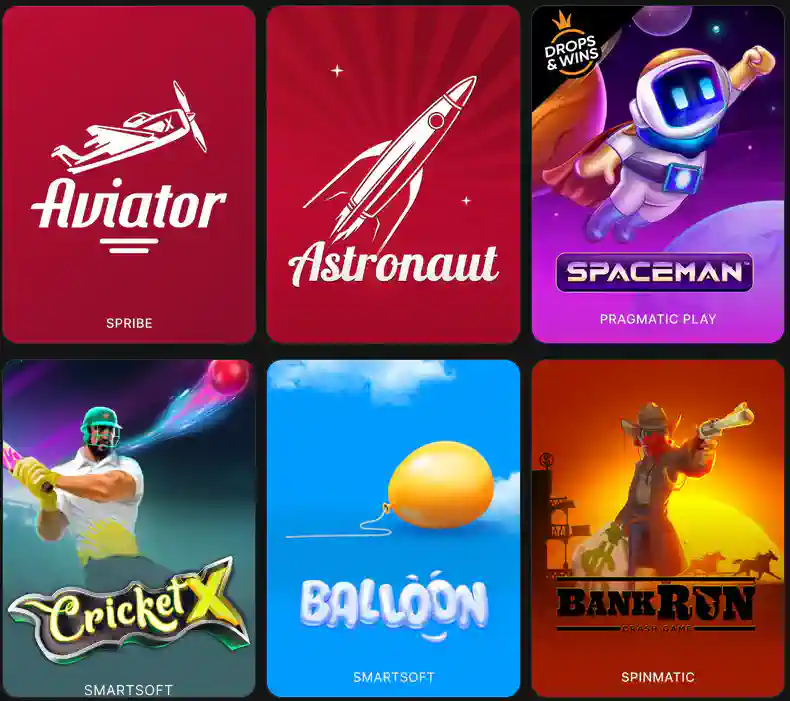 Play crash and instant win games at 1win Bangladesh casino