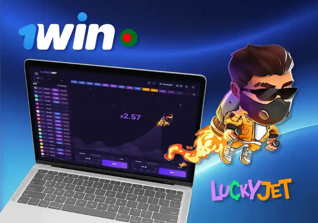 1win Lucky Jet crash game in Bangladesh