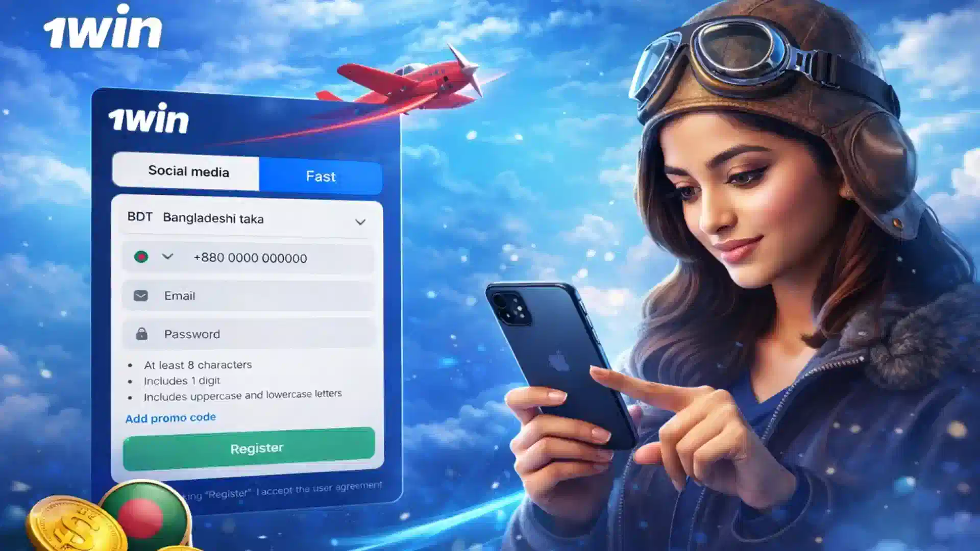 Step-by-step registration guide for 1win Aviator in Bangladesh