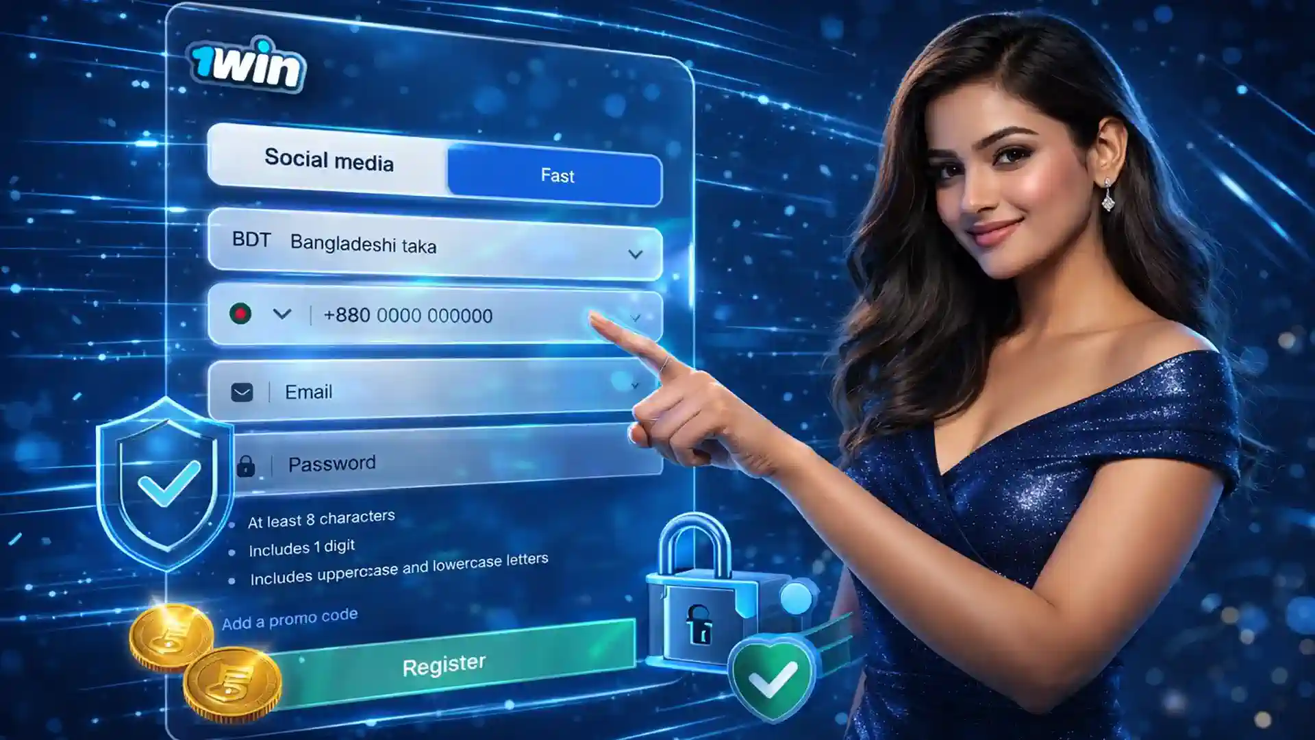 Simple 1win registration process and secure account creation